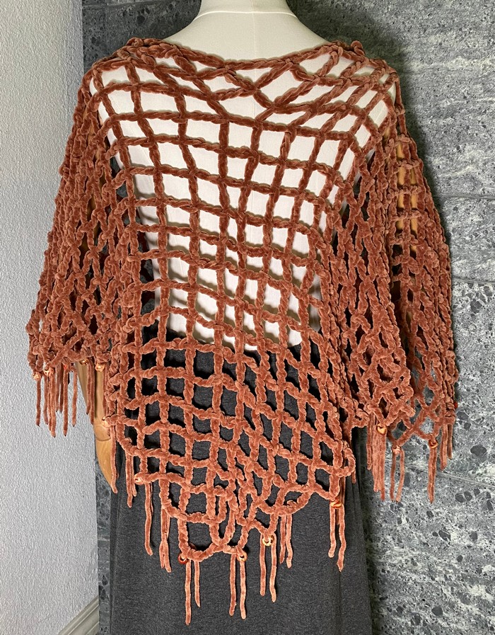 Poncho paksusta langasta