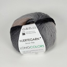 Hjertegarn Longcolors Ruskea-harmaa