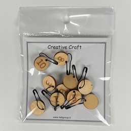 Silmukkamerkki puu 10kpl