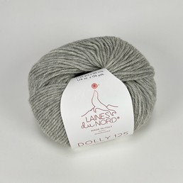 Laines du Nord Dolly 125  100% merinolanka Vaaleanharmaa