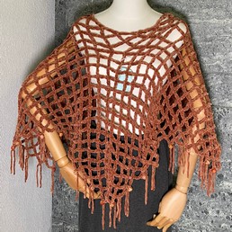 Poncho (punaruskea)