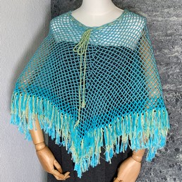 Poncho (turkoosi-vaaleanvihreä)