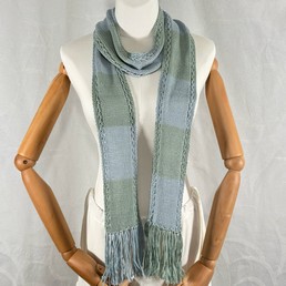 Kaulahuivi (vaaleansininen/vihreä)