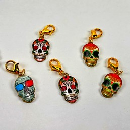 Silmukkamerkit 6kpl (pääkallot 1)