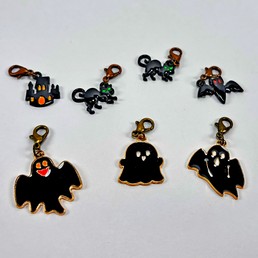 Silmukkamerkit 7kpl (mustat haamut)