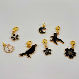 Silmukkamerkit 7kpl (korpit ja kukat)