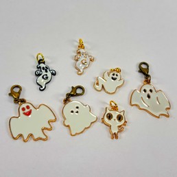 Silmukkamerkit 7kpl (valkeat haamut)