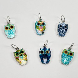 Silmukkamerkit 6kpl (pöllöt 1)